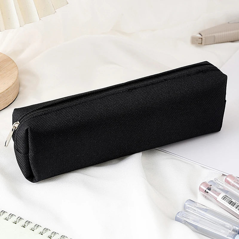 Simple Solid Color Pencil Case – School Supplies Pencil Pouch