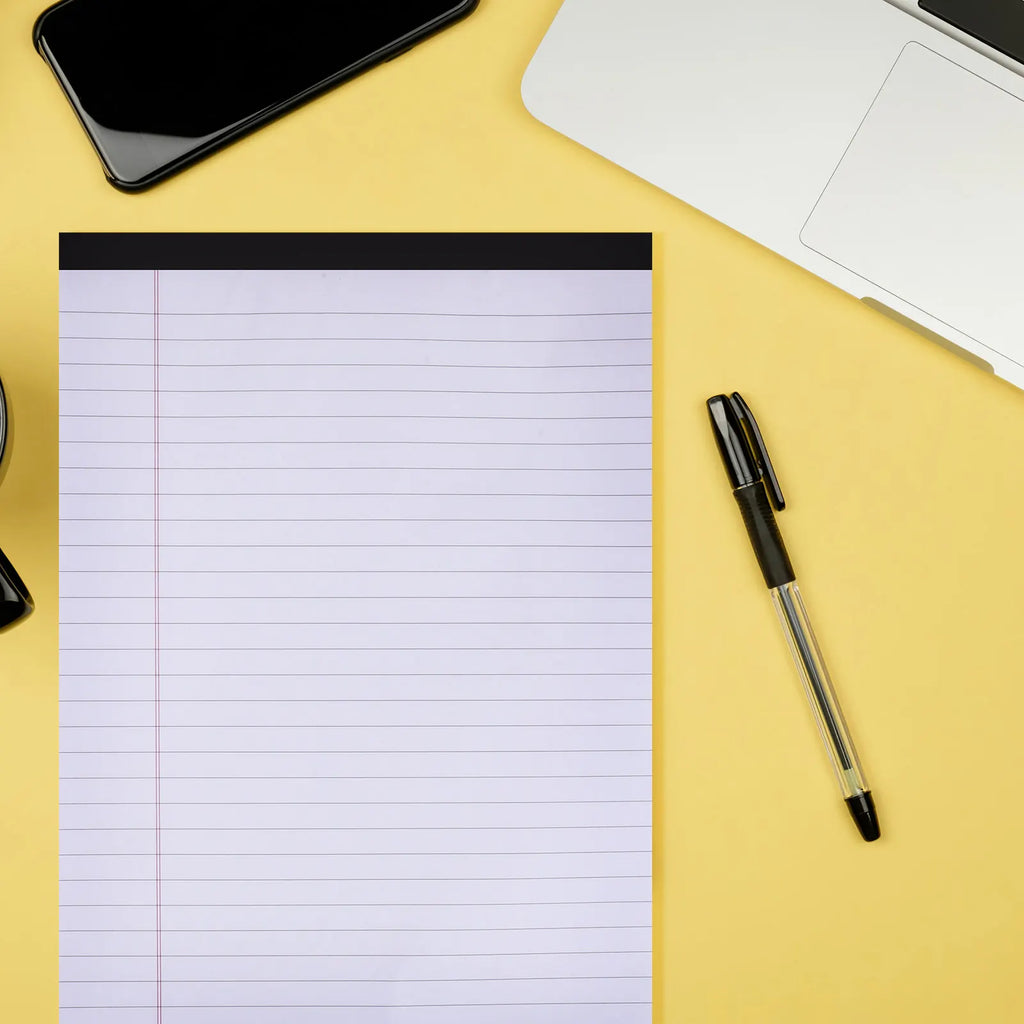 3Pcs A4 Lined Notepad 11.2x8.2 Inch College Ruled Paper Pad 30 Sheets Per Pad Smooth Writing No Bleed Ideal for Work Study