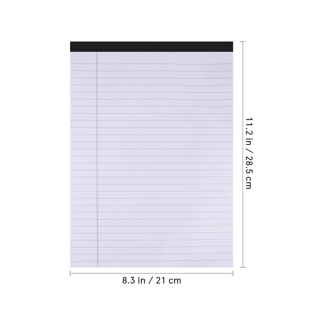 3Pcs A4 Lined Notepad 11.2x8.2 Inch College Ruled Paper Pad 30 Sheets Per Pad Smooth Writing No Bleed Ideal for Work Study