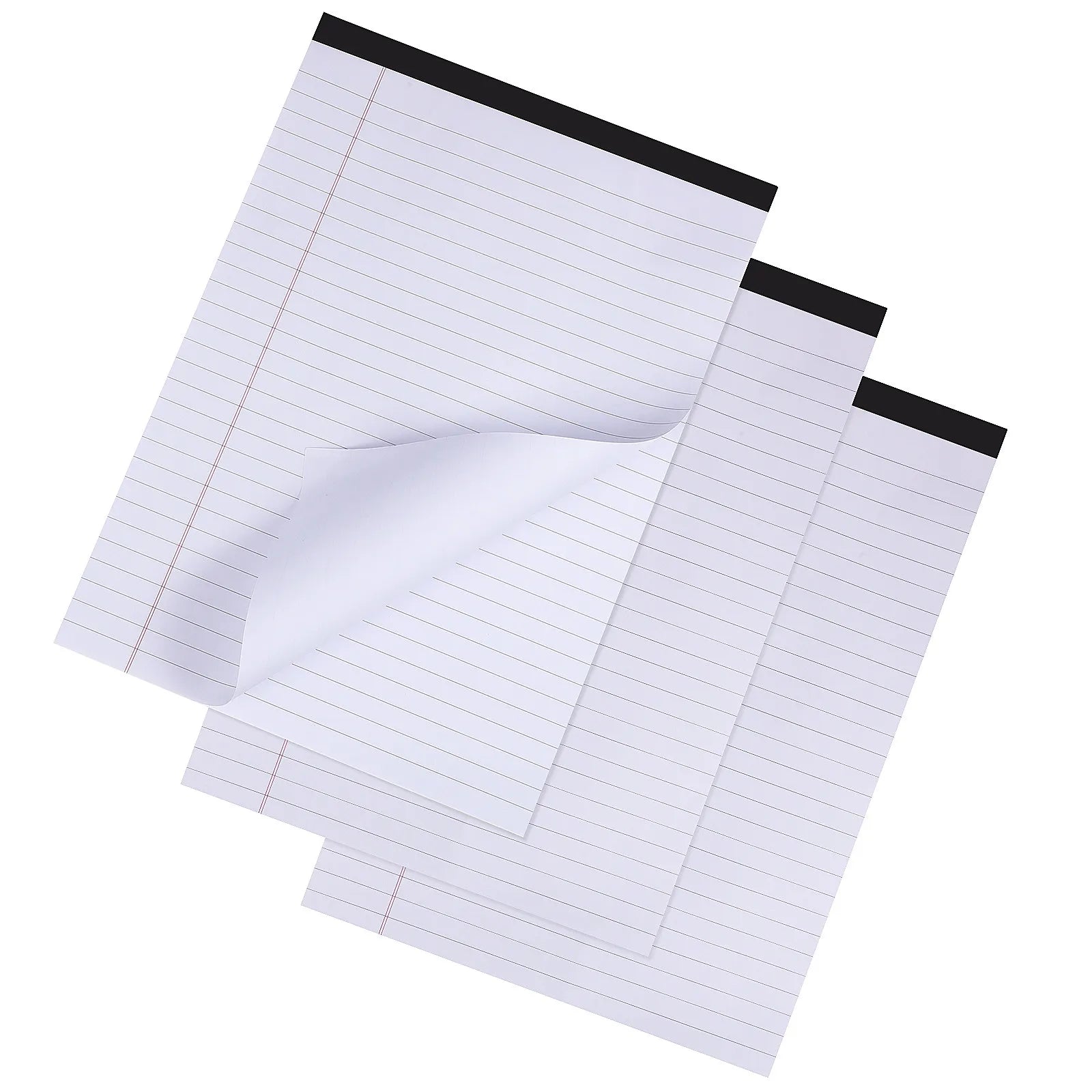 3Pcs A4 Lined Notepad 11.2x8.2 Inch College Ruled Paper Pad 30 Sheets Per Pad Smooth Writing No Bleed Ideal for Work Study