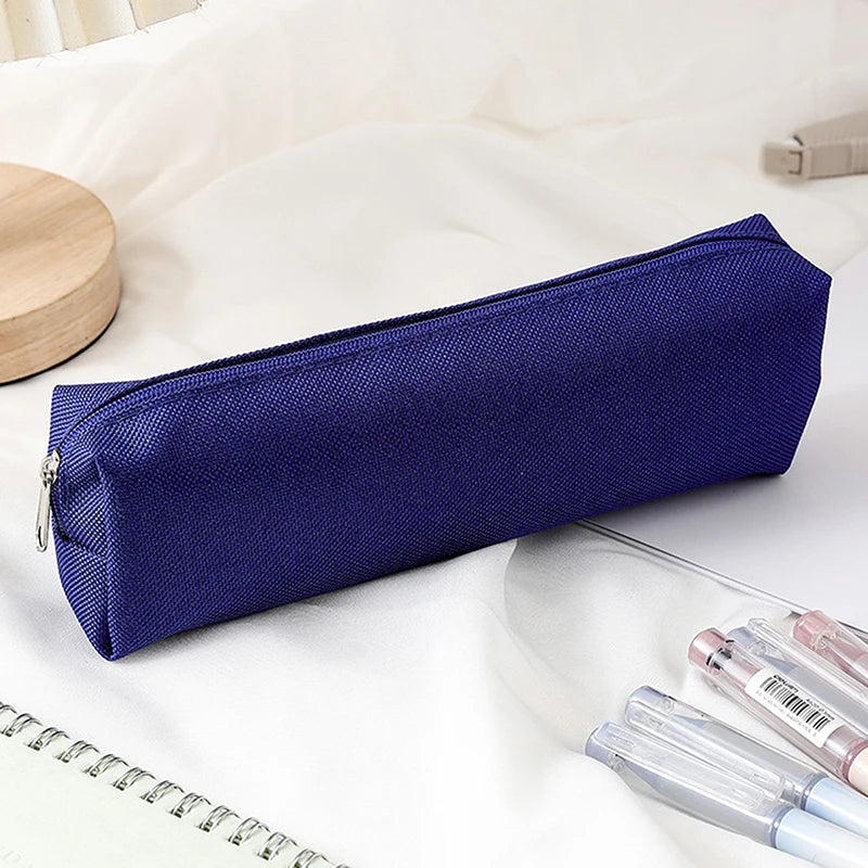 Simple Solid Color Pencil Case – School Supplies Pencil Pouch